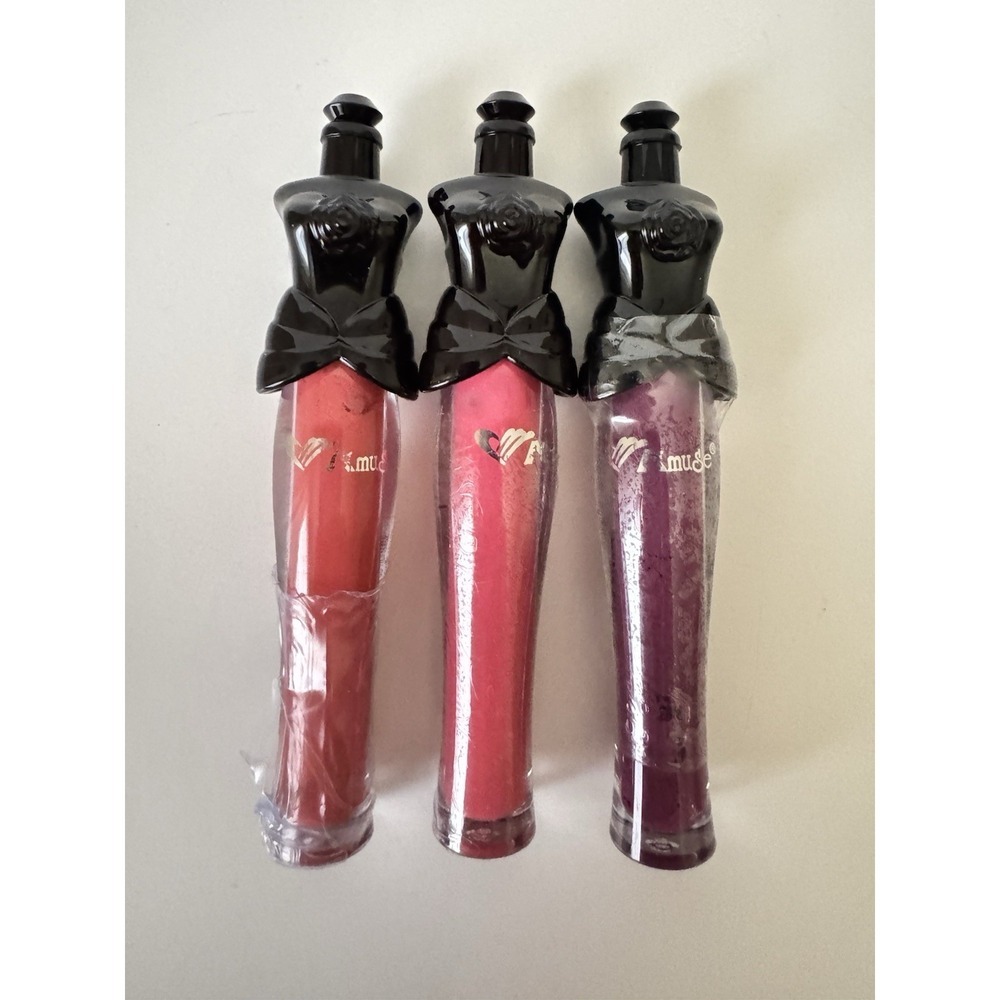 Lot of 3 Amuse Corset Lip Glosses by Fanfare Inc.  — New Sealed
